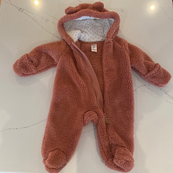 Carter's One Pieces Nwot Carters 3 Months Mauve Sherpa Footed One